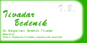 tivadar bedenik business card